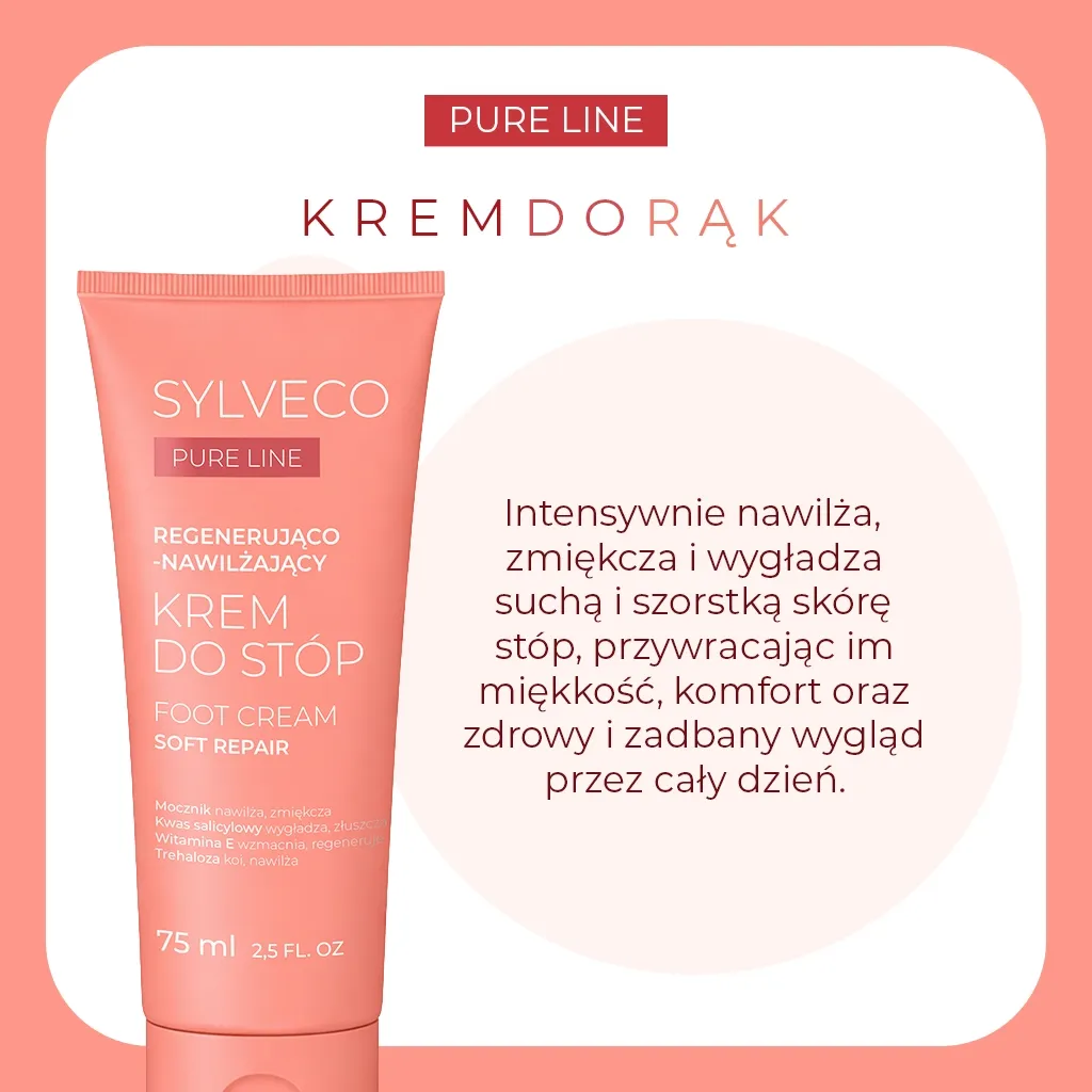 Sylveco Pure Line fodcreme urea fugt hård hud