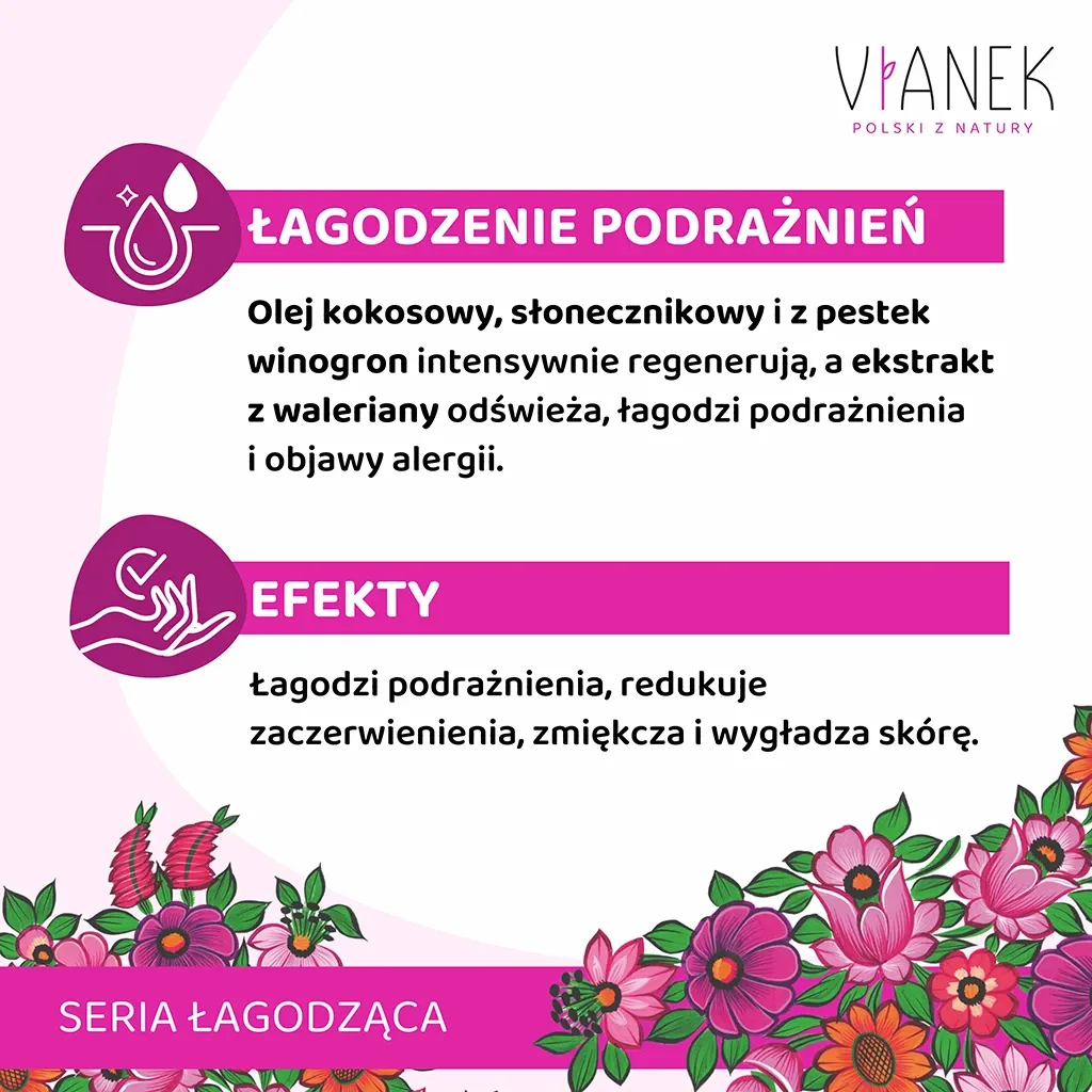 Vianek Lłagodząca ansigtsmaske hvid ler sensitiv