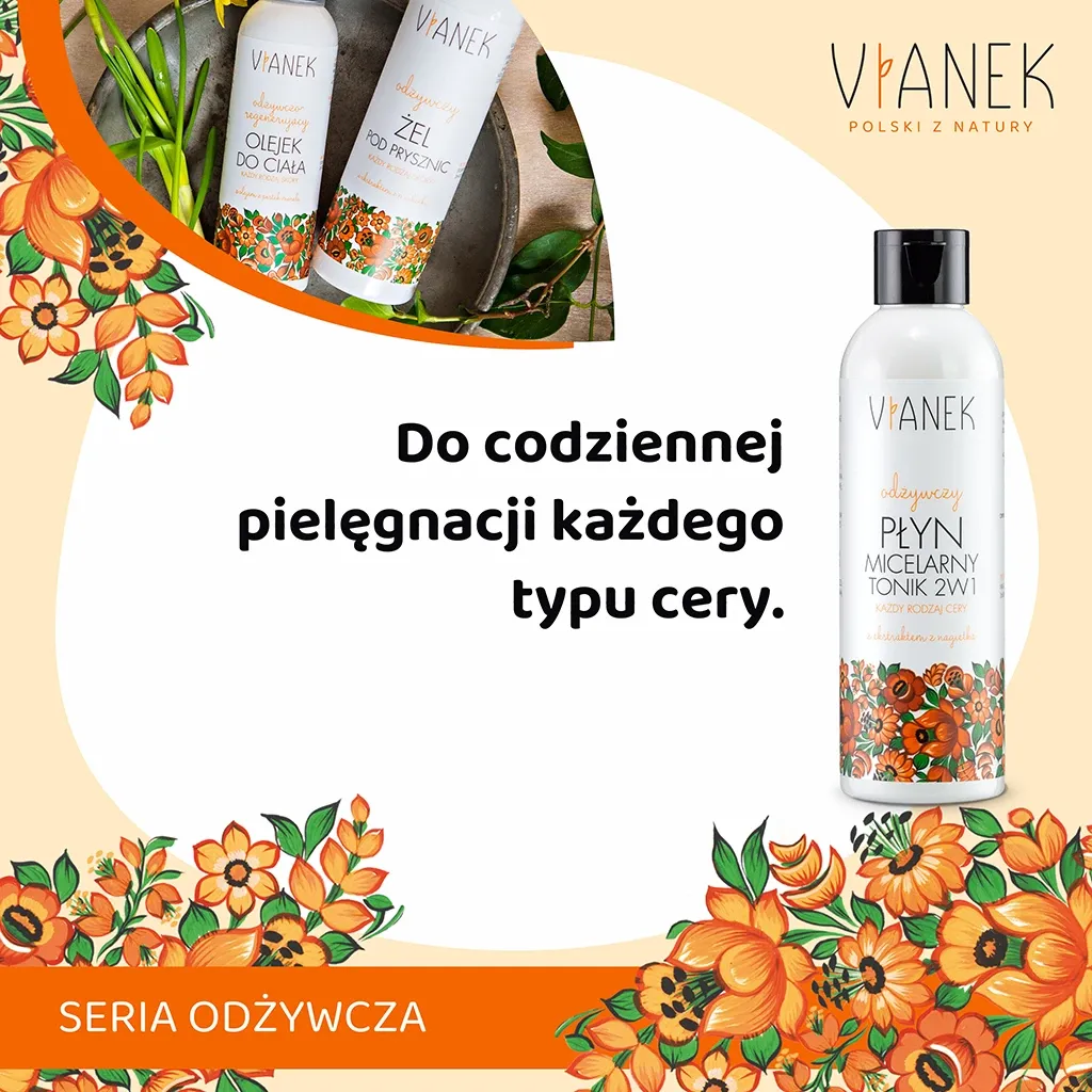 Vianek Nærende micellar vand og tonic 2i1 200 ml