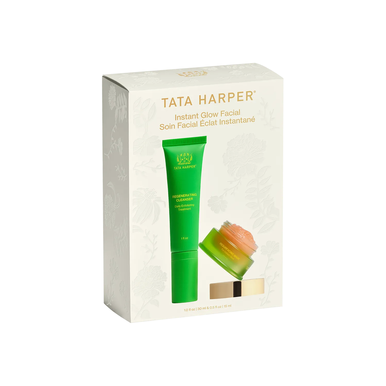 Tata Harper Instant Glow Facial ansigtssæt peeling glød
