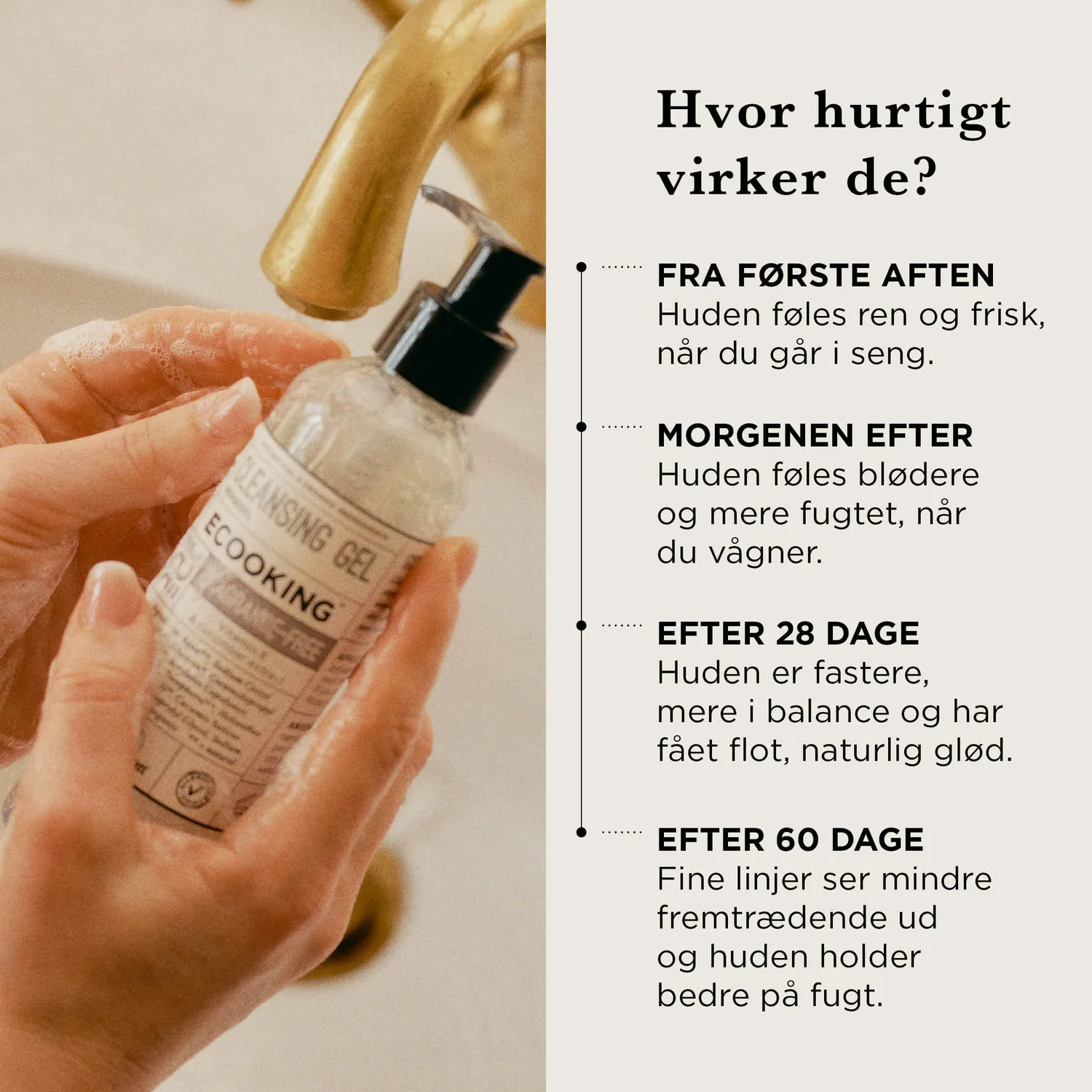 Ecooking Rens og Fugt sæt rensegel + natcreme parfumefri