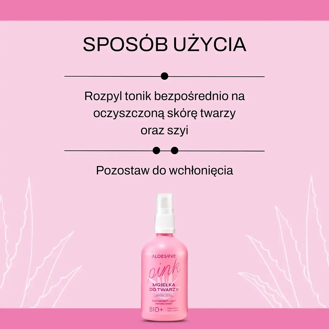 Sylveco Aloesove Pink ansigtsmist med hyaluronsyre