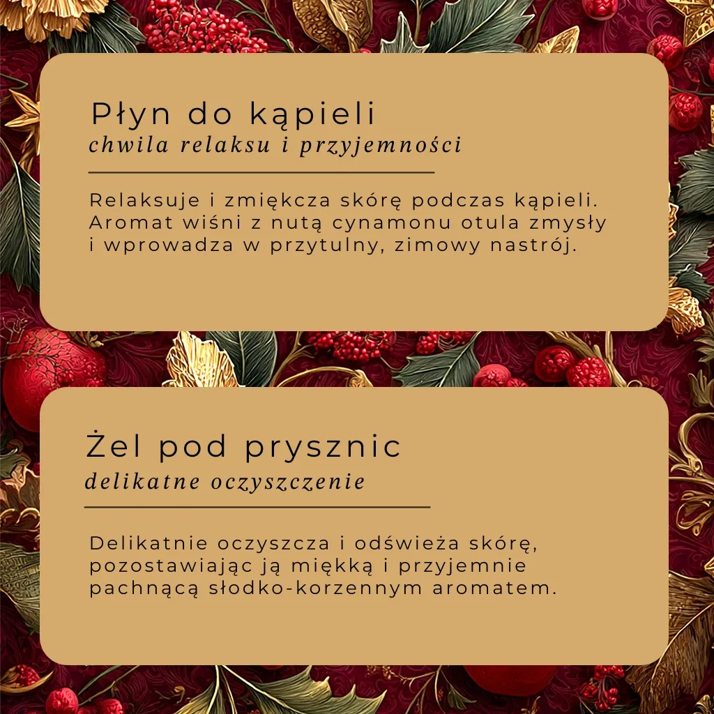 Sylveco kropsplejesæt kirsebær kanel 4 dele vinter