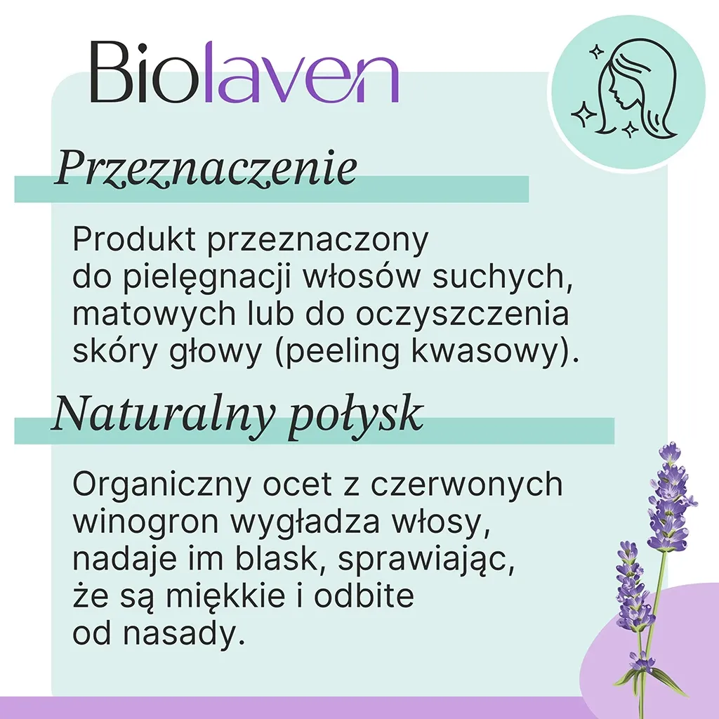 Biolaven hårtonic med drueeddike 150 ml glans
