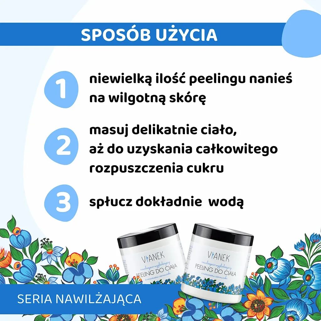 Vianek Fugtgivende Bodyscrub med sukker og sortkommen