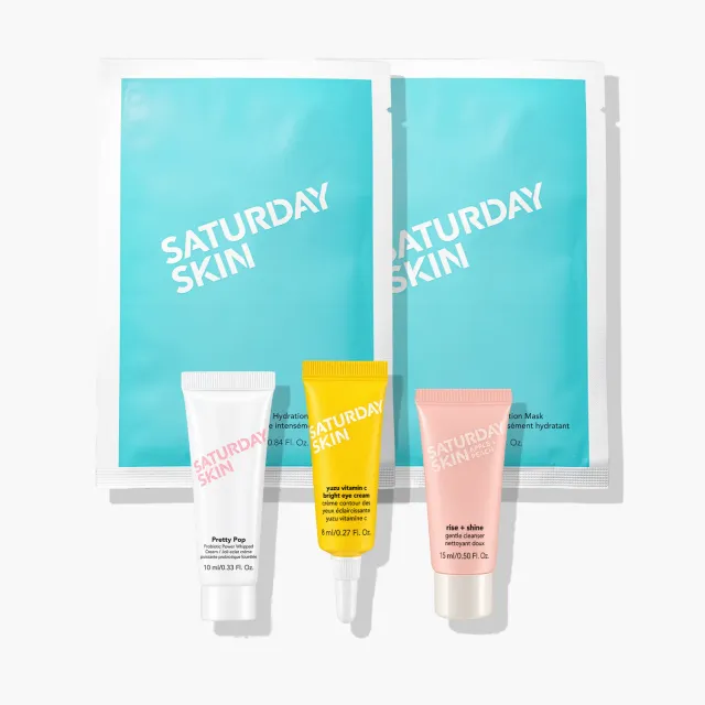 Saturday Skin Weekend Glow rejsesæt 5 dele C-vitamin