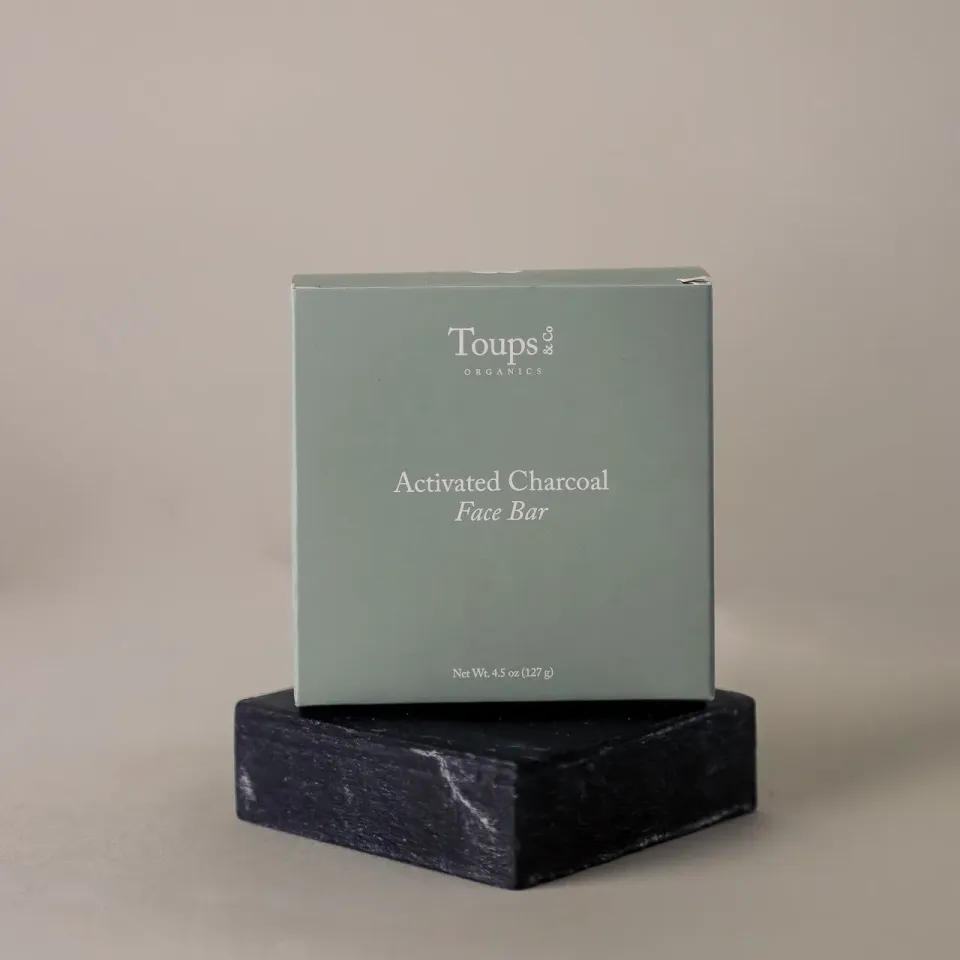 Toups and Co Organics Charcoal Face Bar ansigtssæbe kul