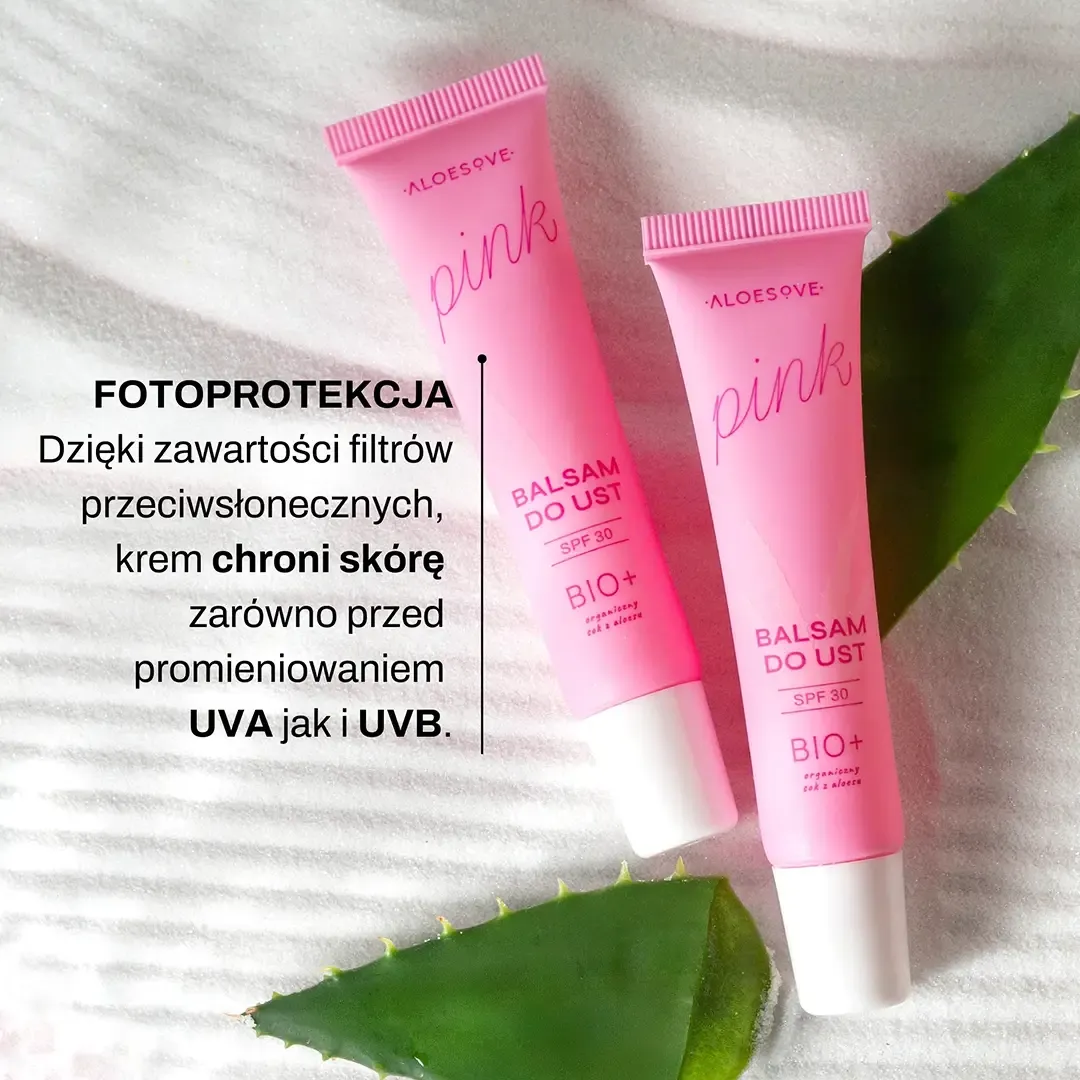 Aloesove Pink læbebalsam SPF30 mango