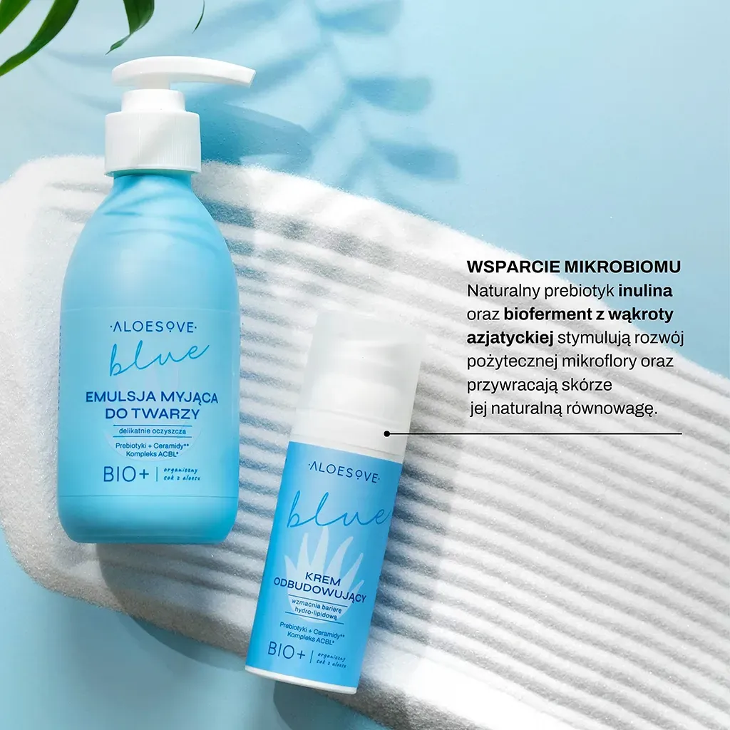 Aloesove Blue ansigtscreme genopbyggende tør hud