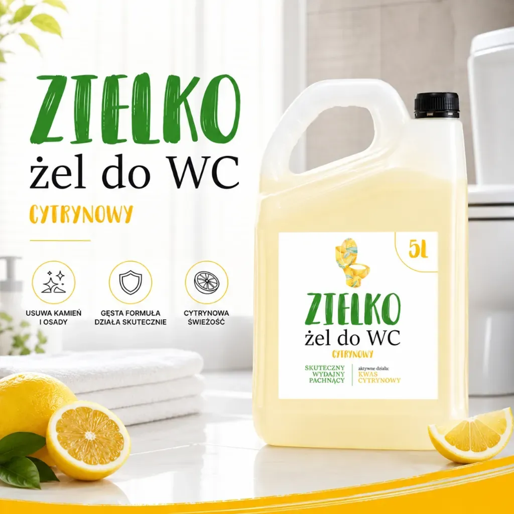 Zielko WC gel citron 5L mod kalk