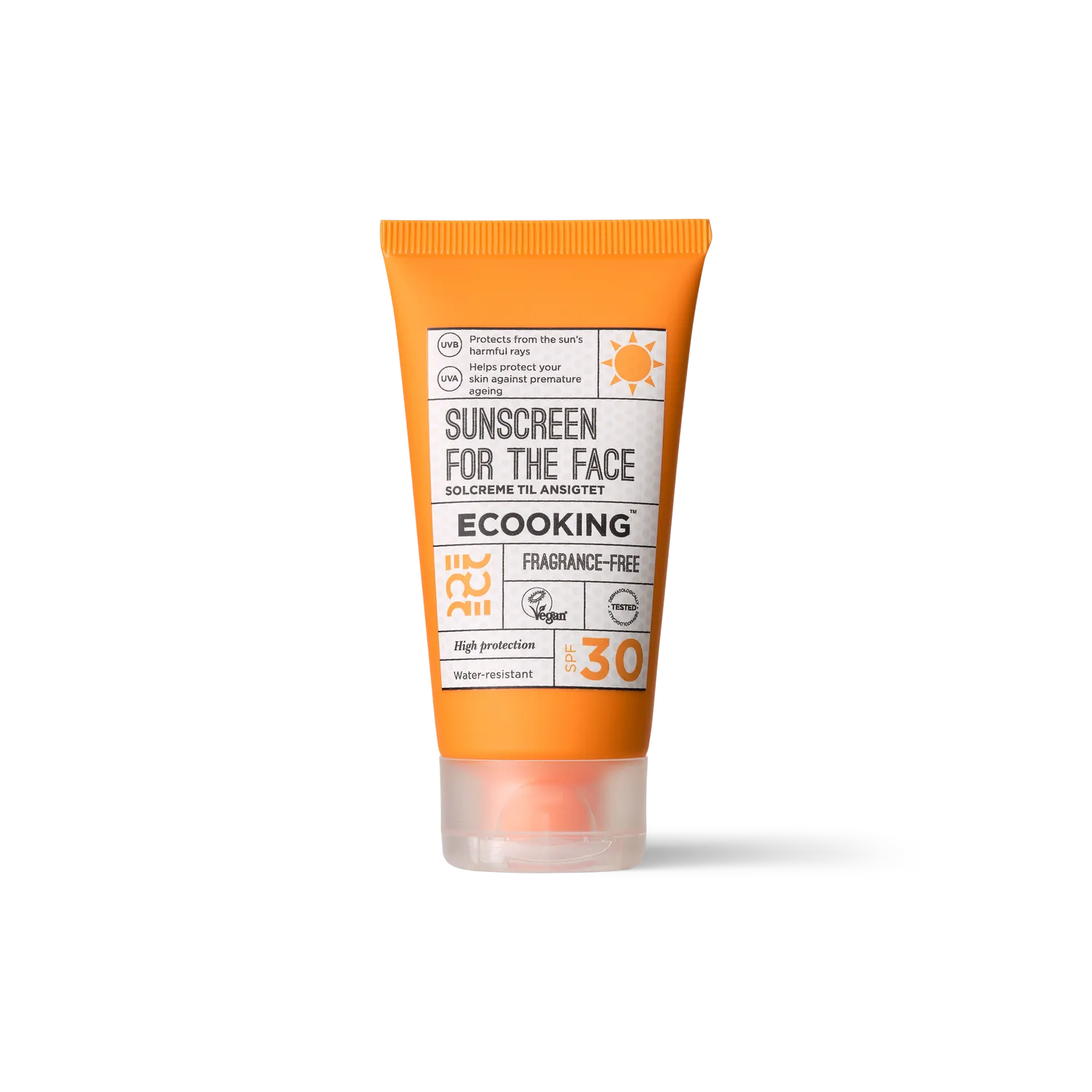 Ecooking Sunscreen Face solcreme SPF 50 parfumefri