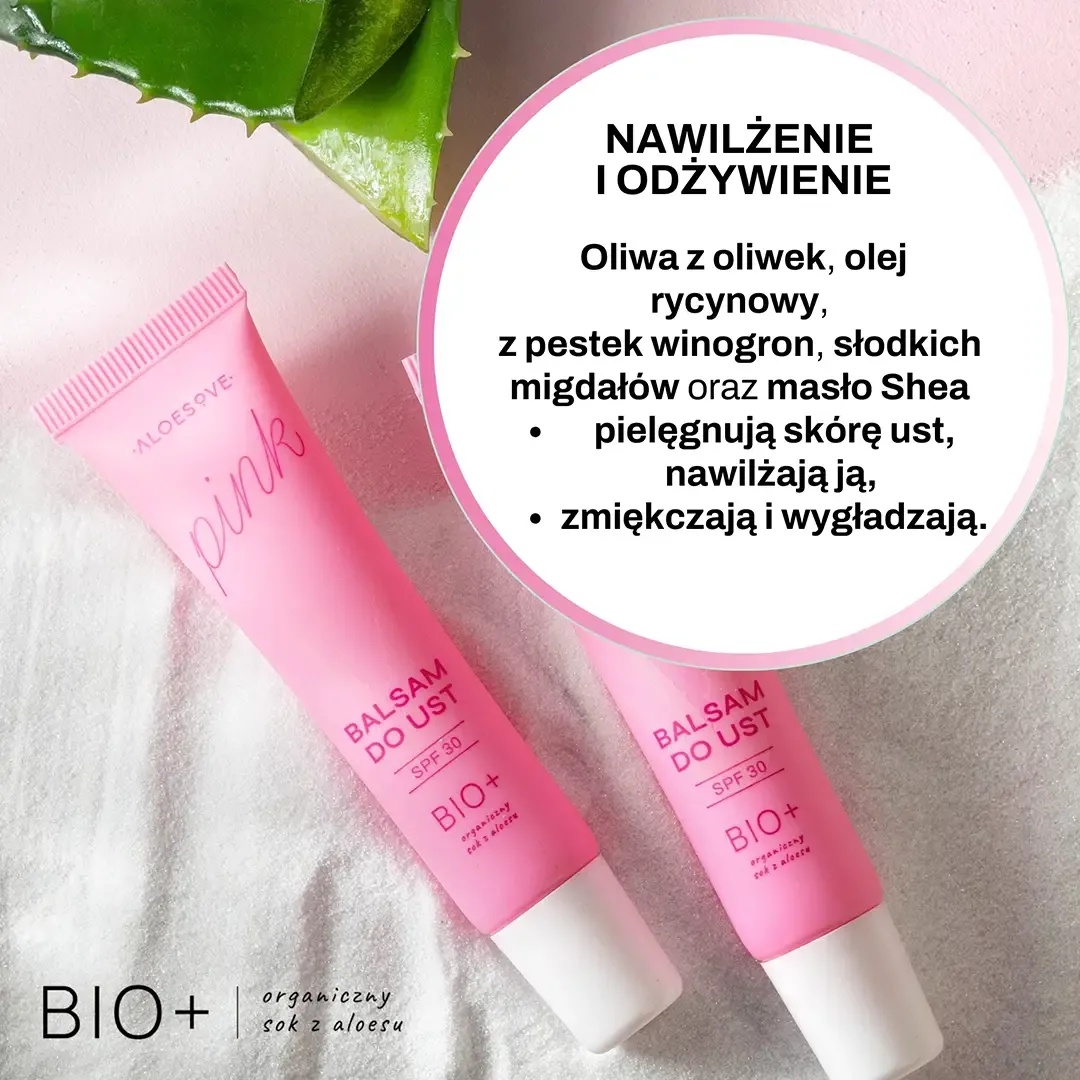 Aloesove Pink læbebalsam SPF30 mango