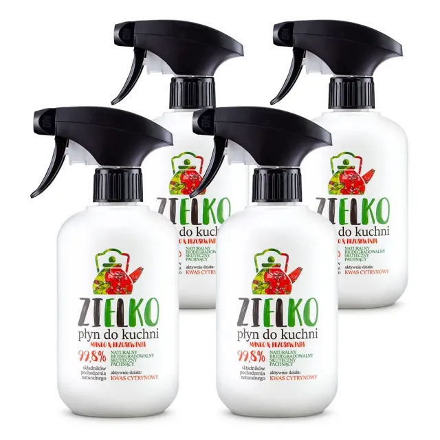 Zielko køkkenrengøring spray 4x500 ml fedt
