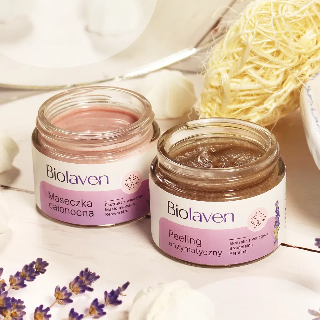 Biolaven natmaske ansigt 45 ml AHA hvid drue