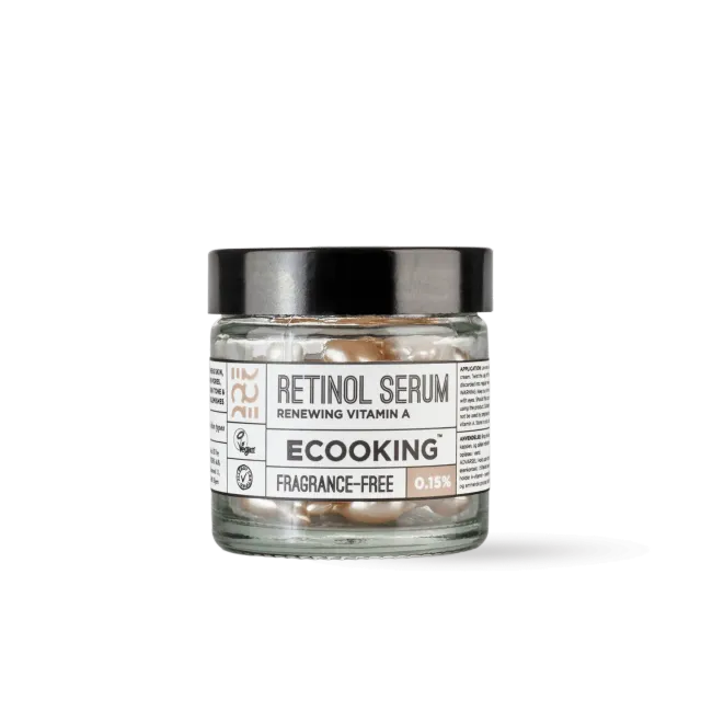 Ecooking Retinol Serum kapsler 0,15% parfumefri glattere hud