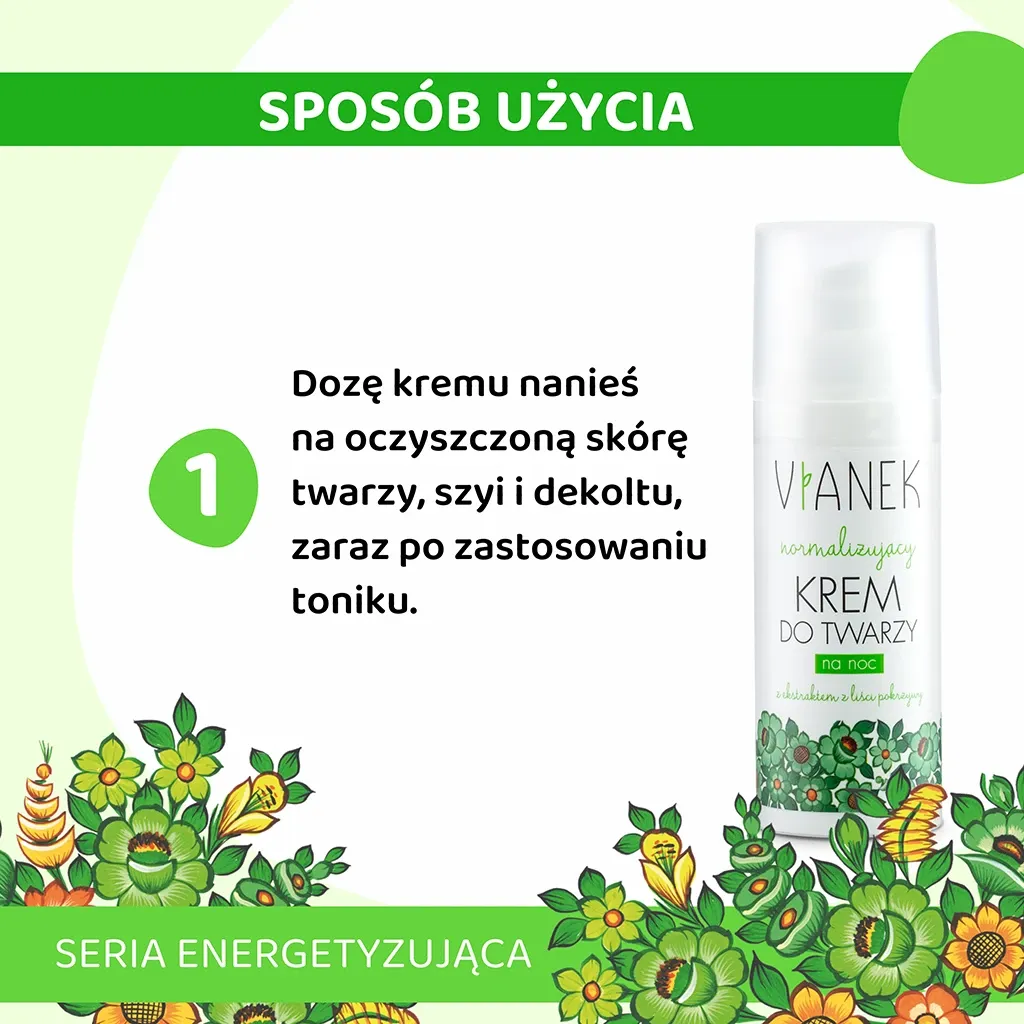 Sylveco Vianek normaliserende natcreme 50 ml til fedtet hud