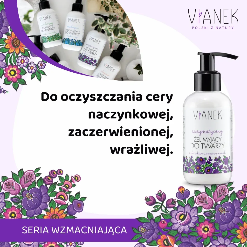 Vianek Enzymatisk ansigtsgel 150 ml til rødme