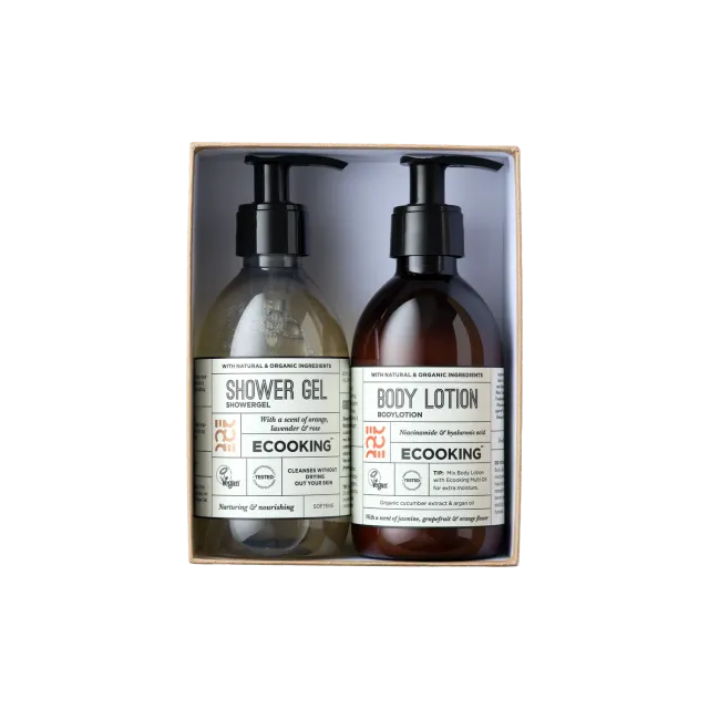 Ecooking Niacinamide body sæt 2x300 ml glat hud