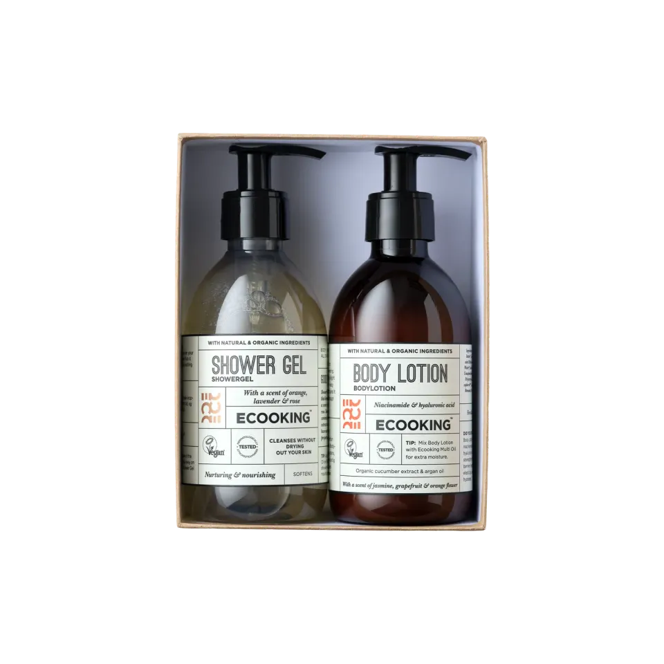 Ecooking Niacinamide body sæt 2x300 ml glat hud