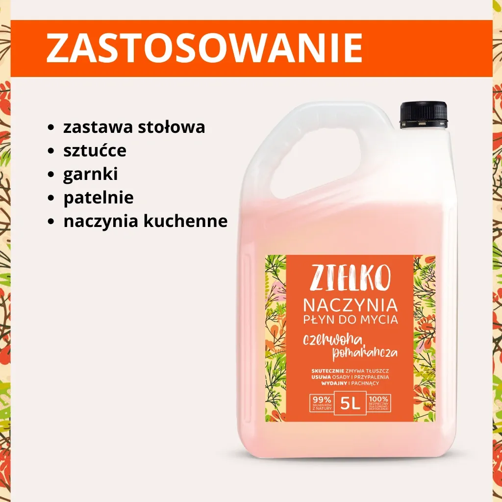 Sylveco Zielko opvaskemiddel rød appelsin 5L mild hånd