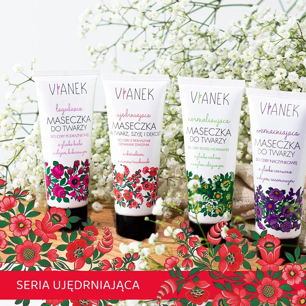 Vianek opstrammende ansigtsmaske jordbær 75 ml