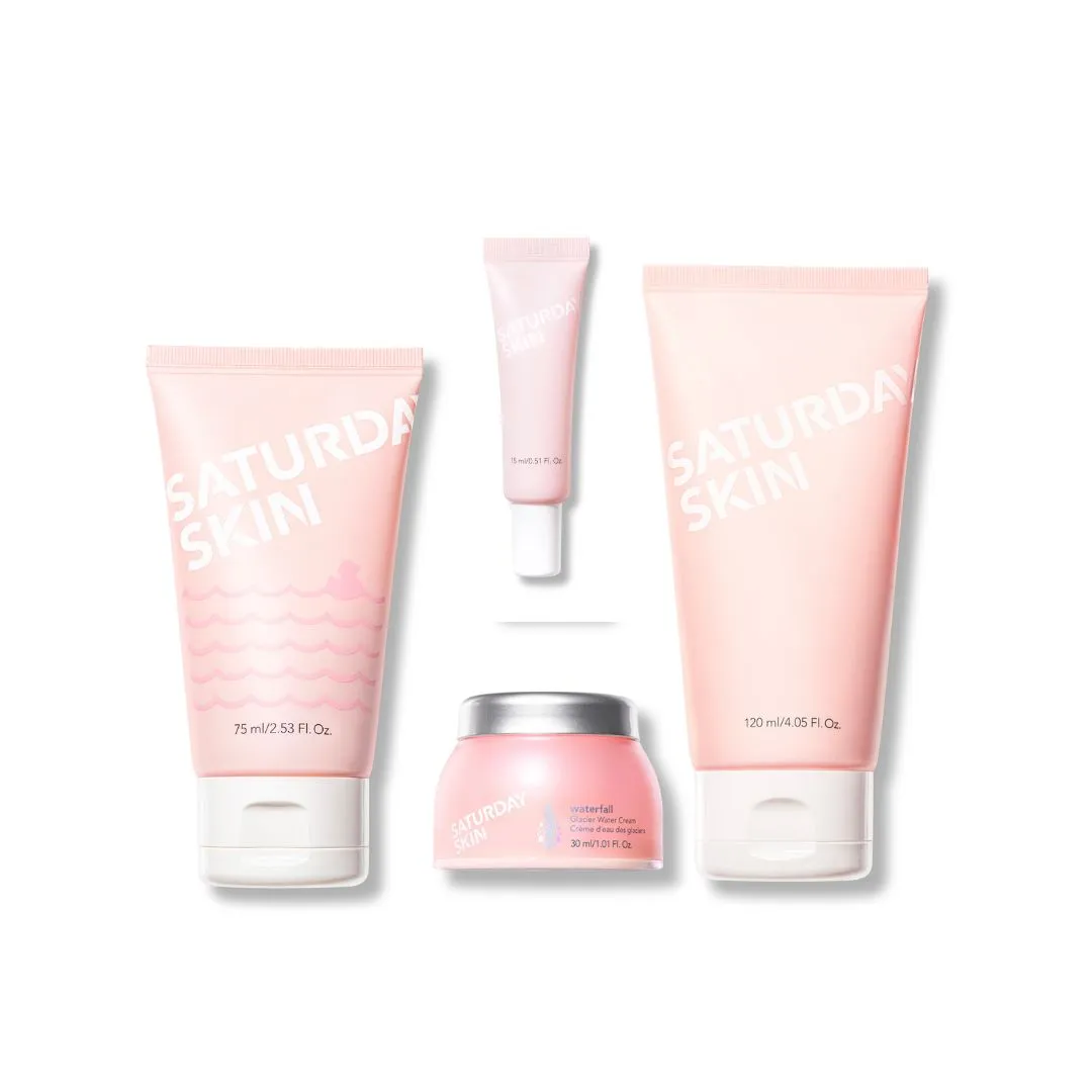Saturday Skin Dewy Skin Essentials sæt 4 trin fugt