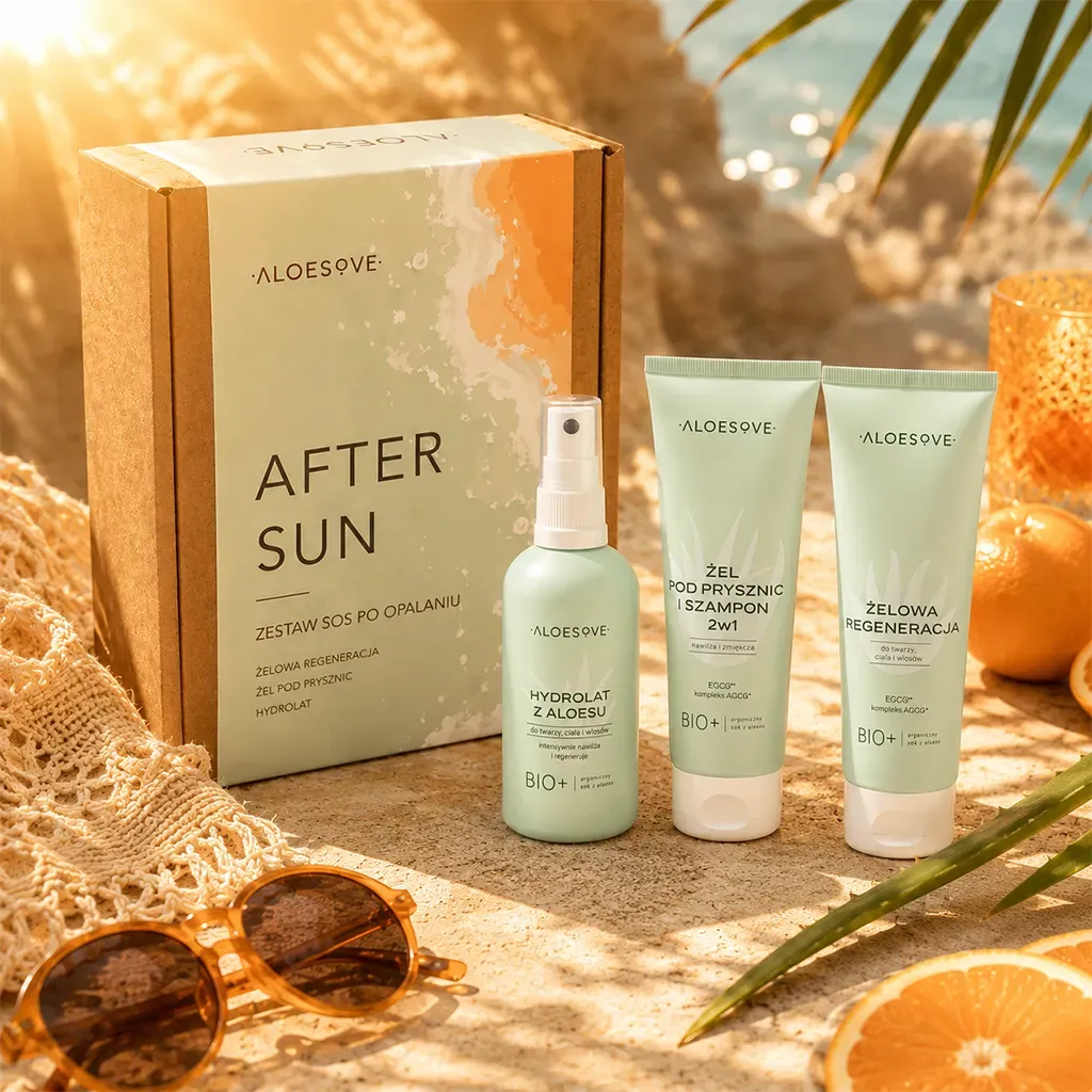 Sylveco Aloesove After Sun kropssæt 4 dele med aloe