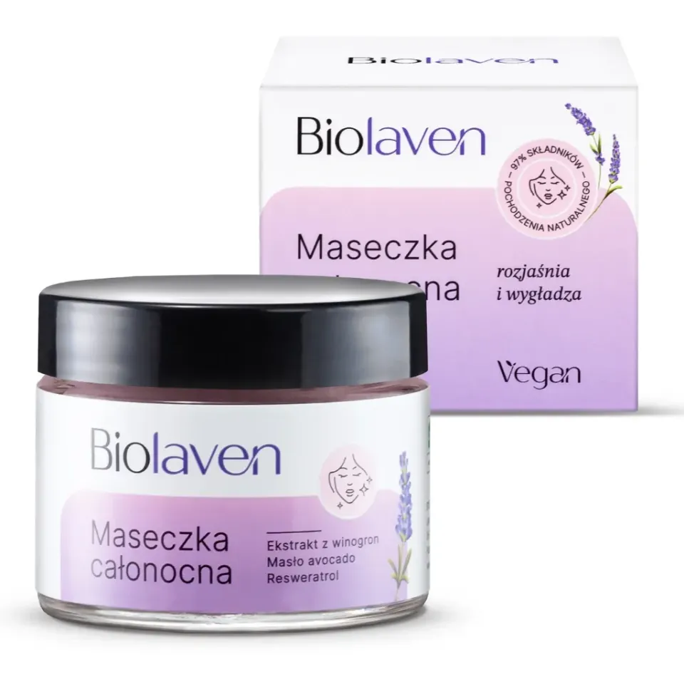 Biolaven natmaske ansigt 45 ml AHA hvid drue