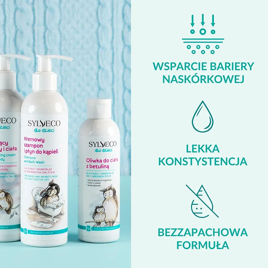 Sylveco Kids babyolie med betulin 200 ml uparfumeret