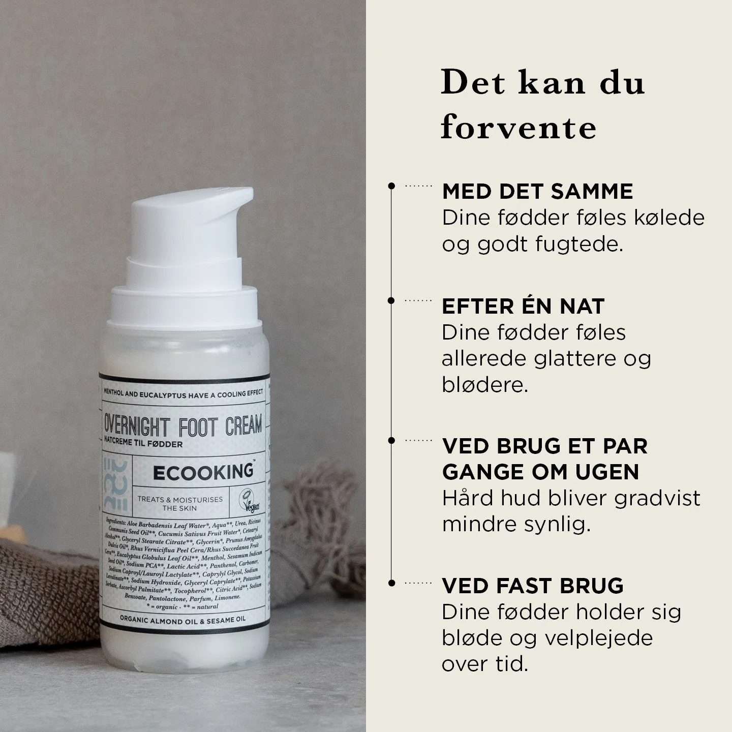 Ecooking Overnight Foot Cream natcreme 100 ml – 15% urea