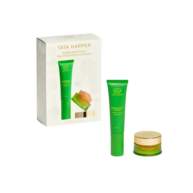 Tata Harper Instant Glow Facial ansigtssæt peeling glød