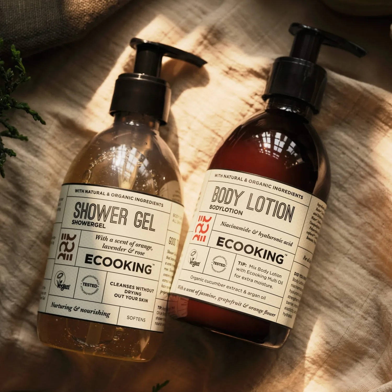Ecooking Niacinamide body sæt 2x300 ml glat hud