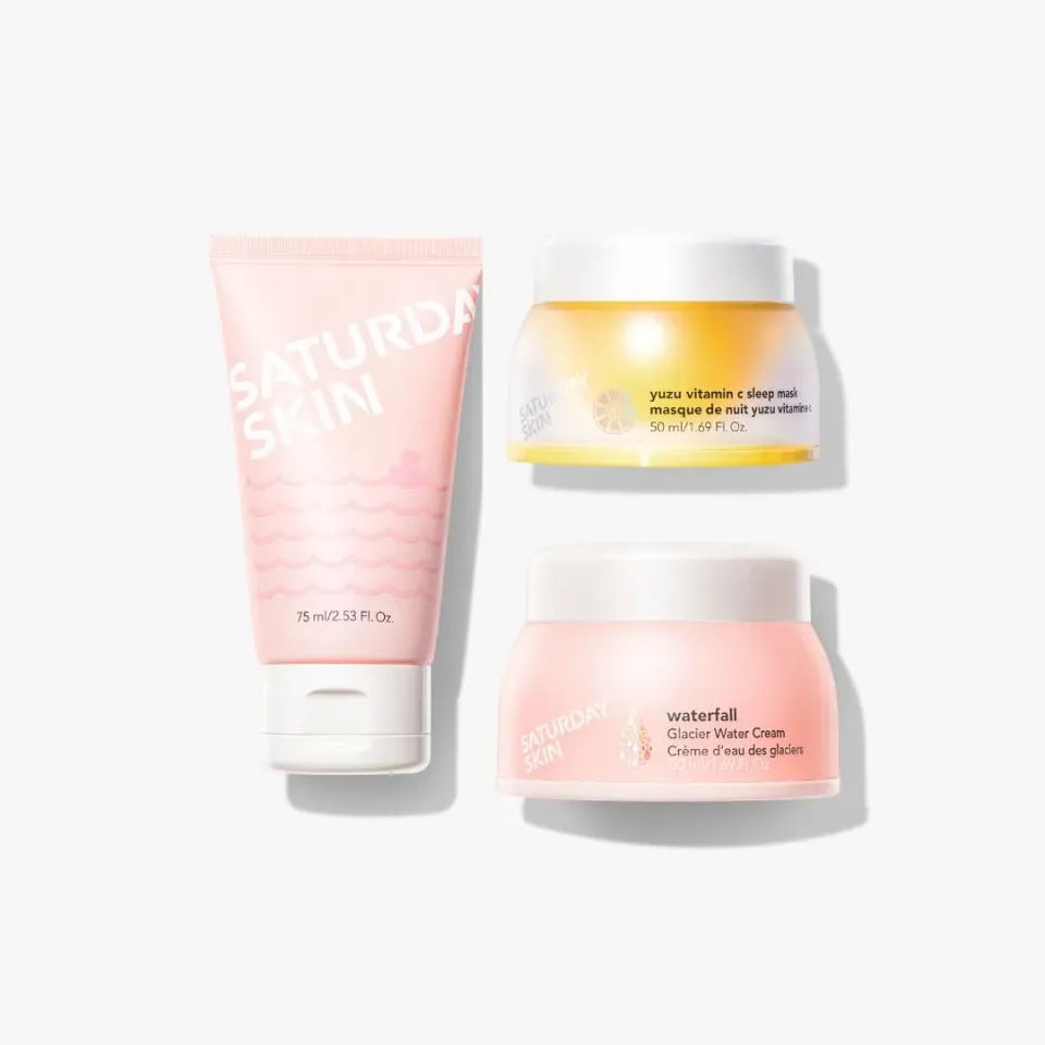 Saturday Skin Glow Stars sæt 3 dele yuzu glød
