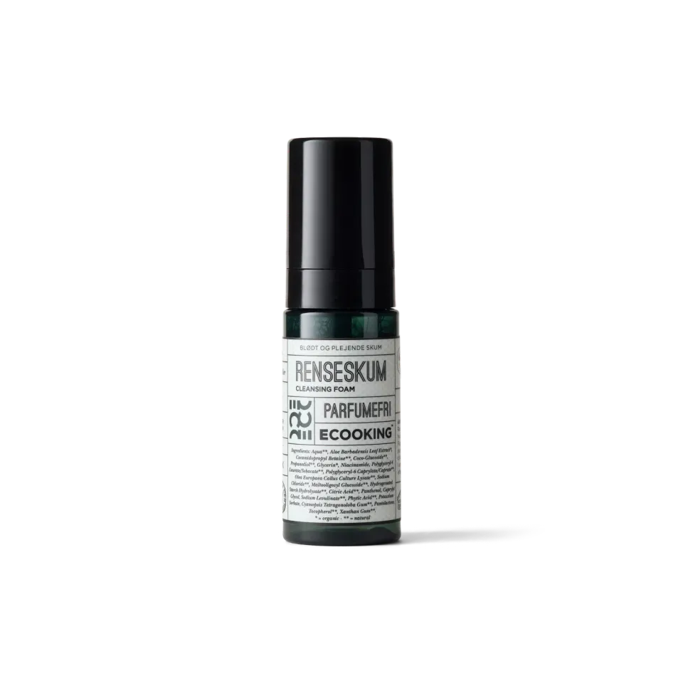 Ecooking 50+ Renseskum mousse 50 ml parfumefri moden hud