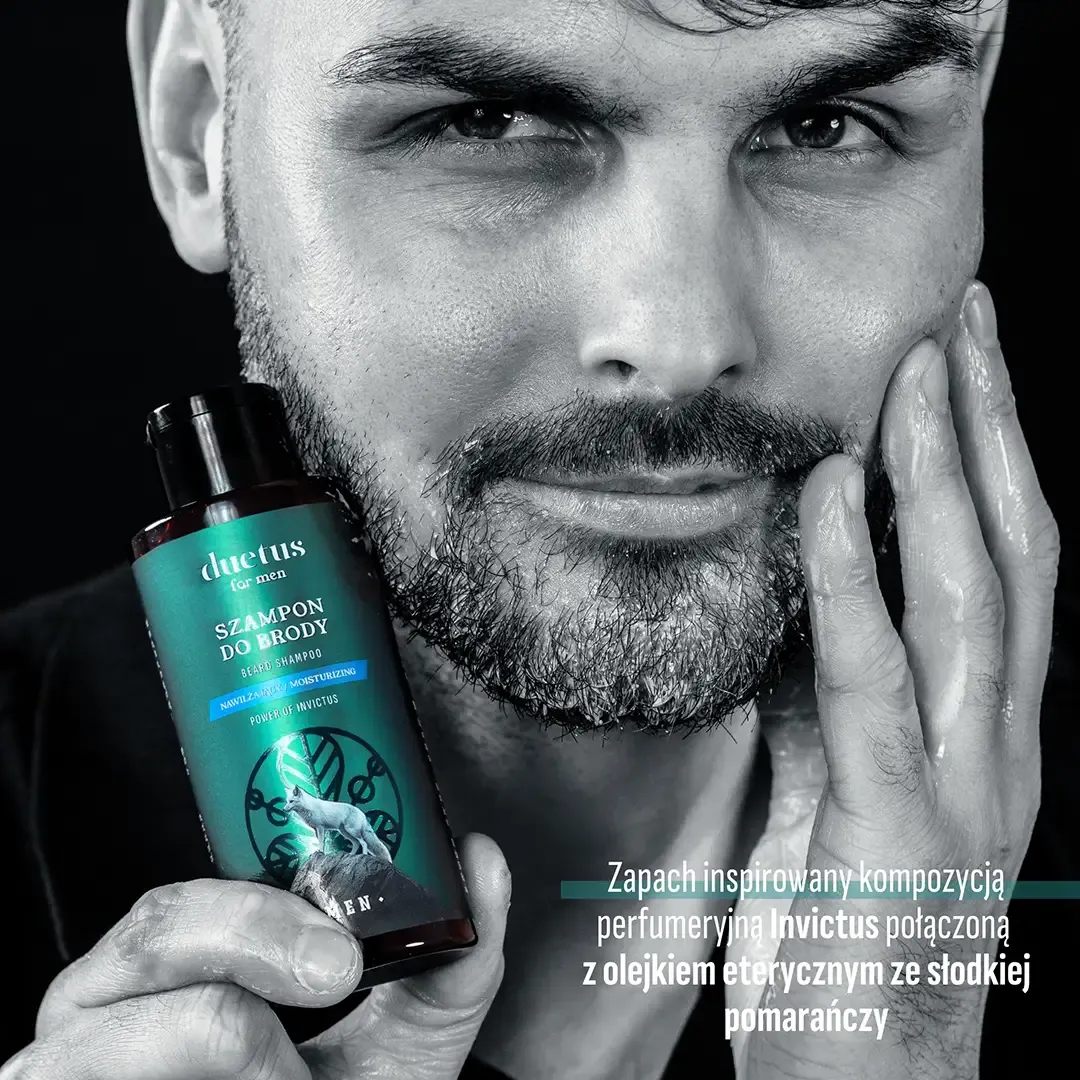 Duetus For Men skægshampoo fugtgivende appelsinolie