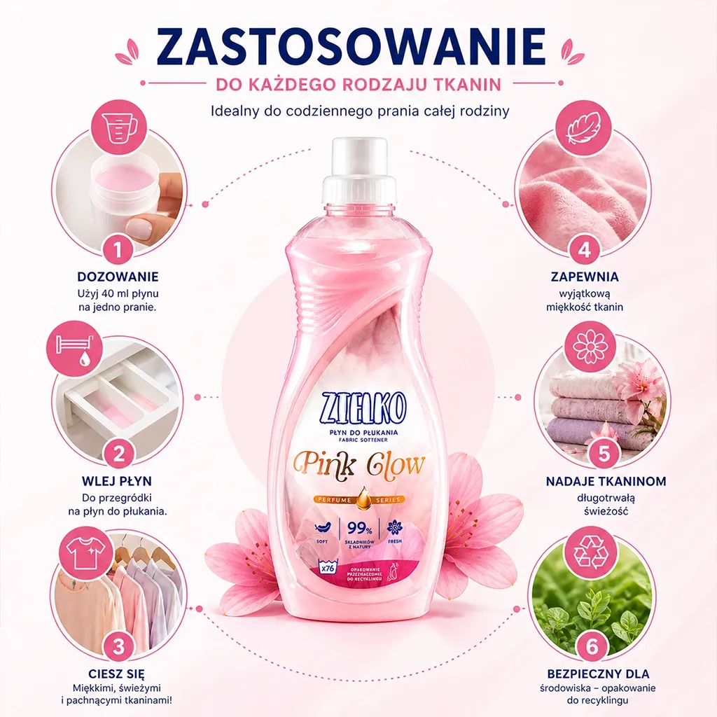Zielko Pink Glow Skyllemiddel med Sandeltræ