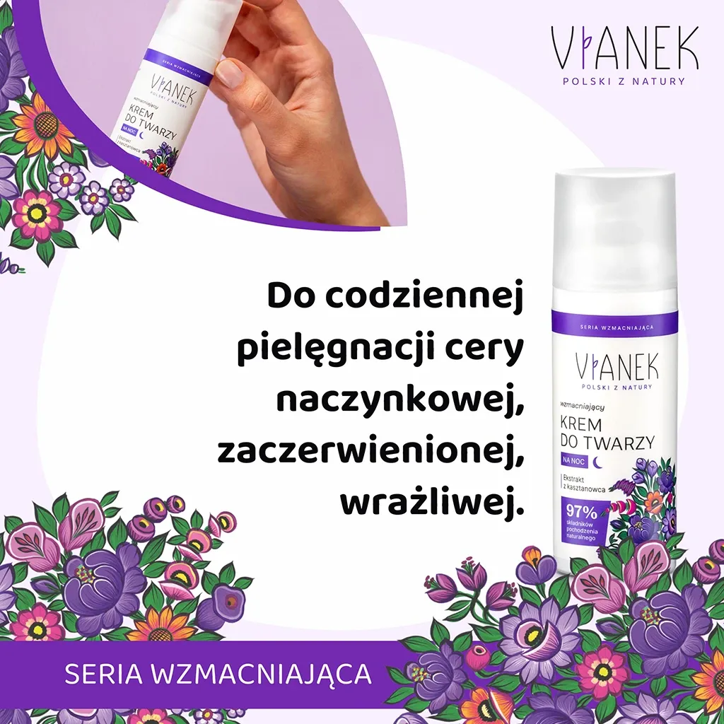 Sylveco Vianek styrkende natcreme 50 ml rødme