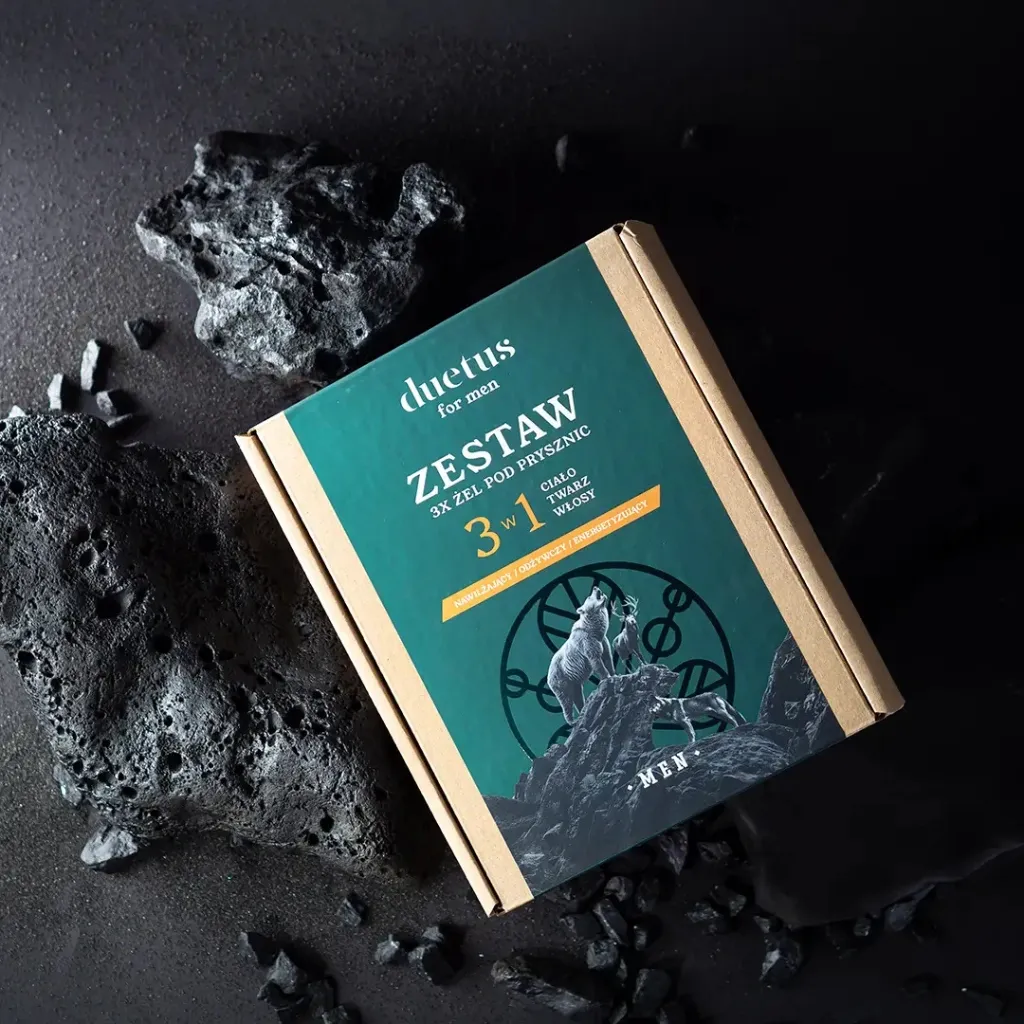 Duetus for Men shower gel 3i1 sæt 3 varianter pleje
