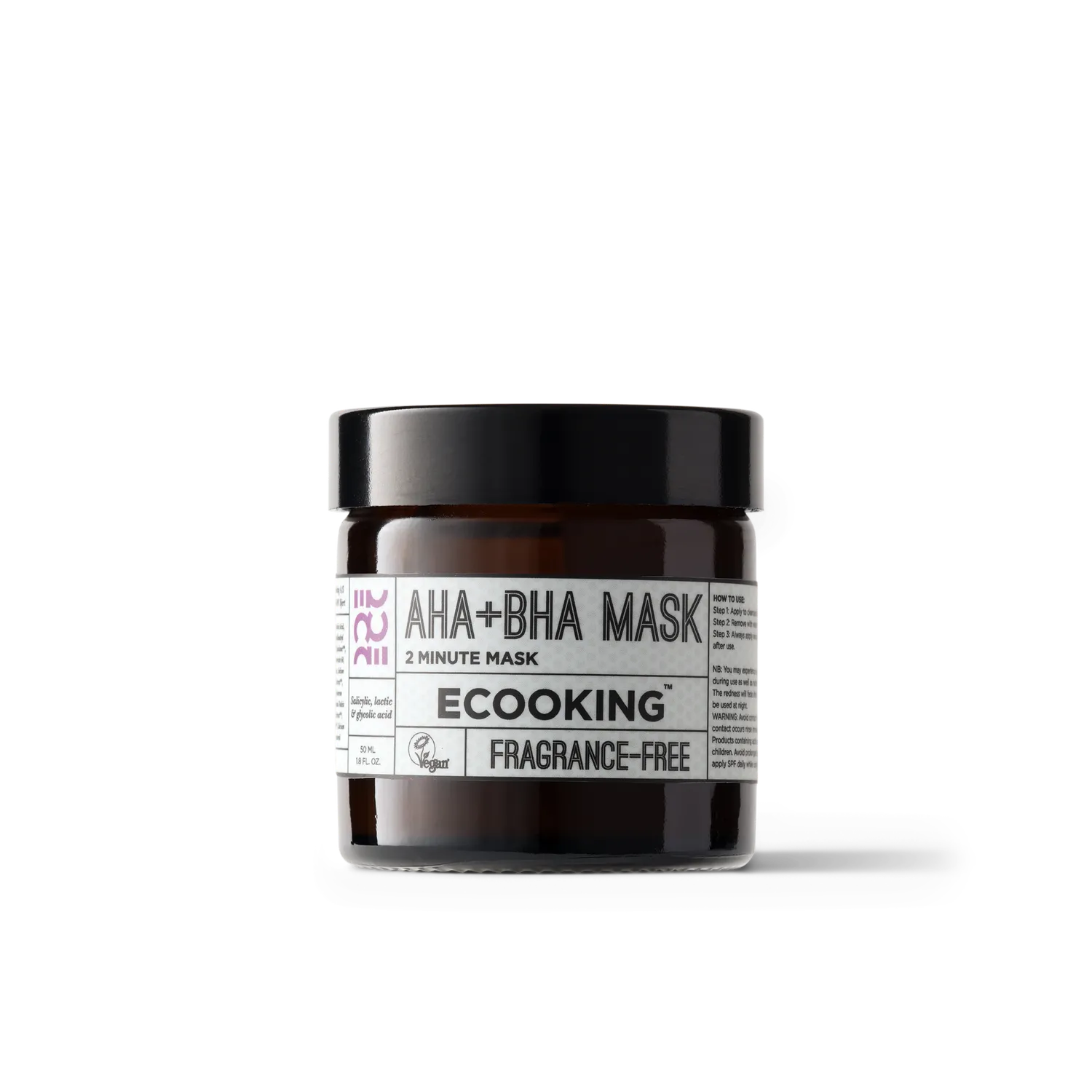 Ecooking AHA+BHA Maske peelingmaske mod pigmentpletter