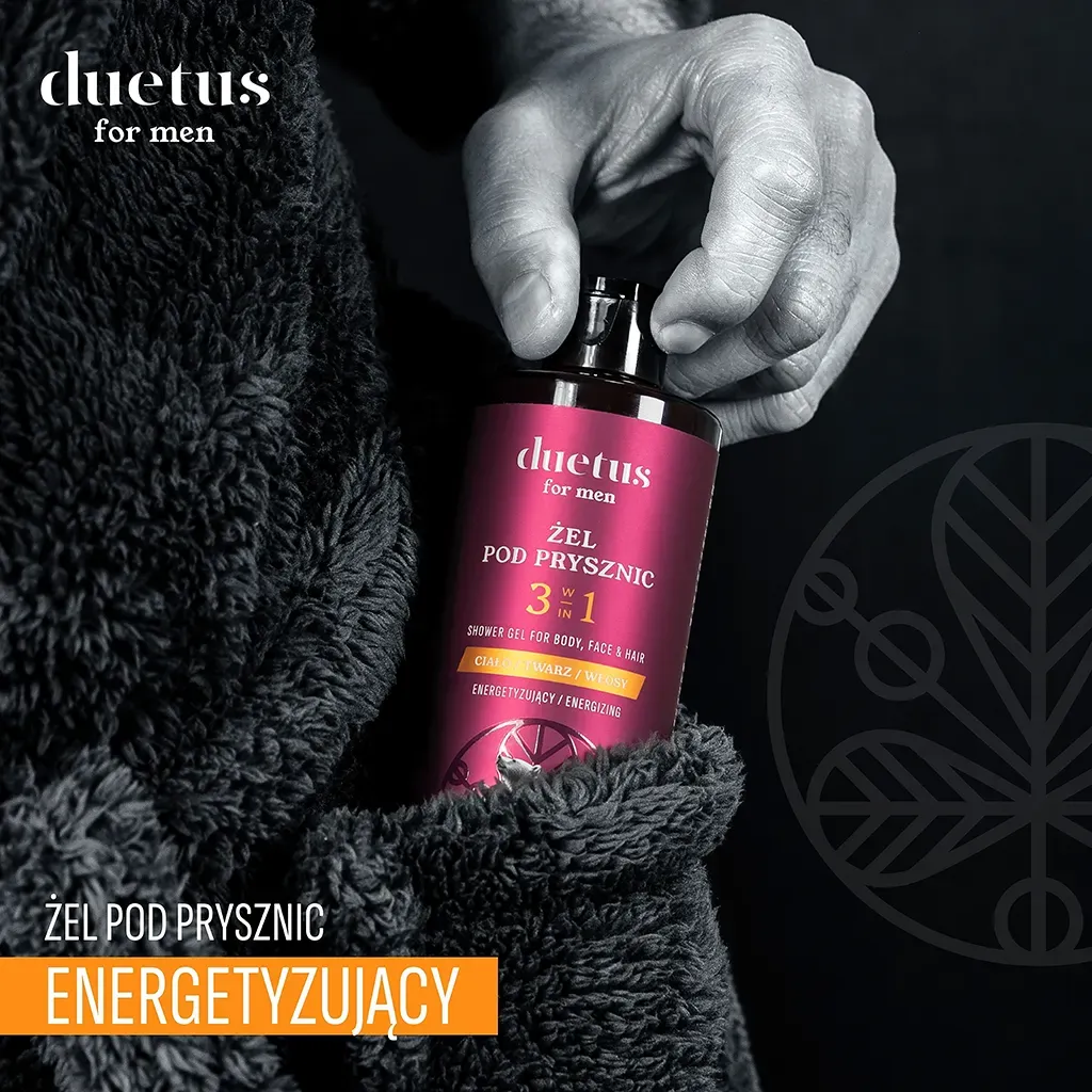 Duetus For Men showergel 3i1 energigivende