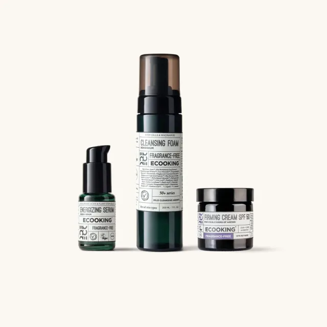 Ecooking Firming Cream SPF 50 sæt med serum og rens
