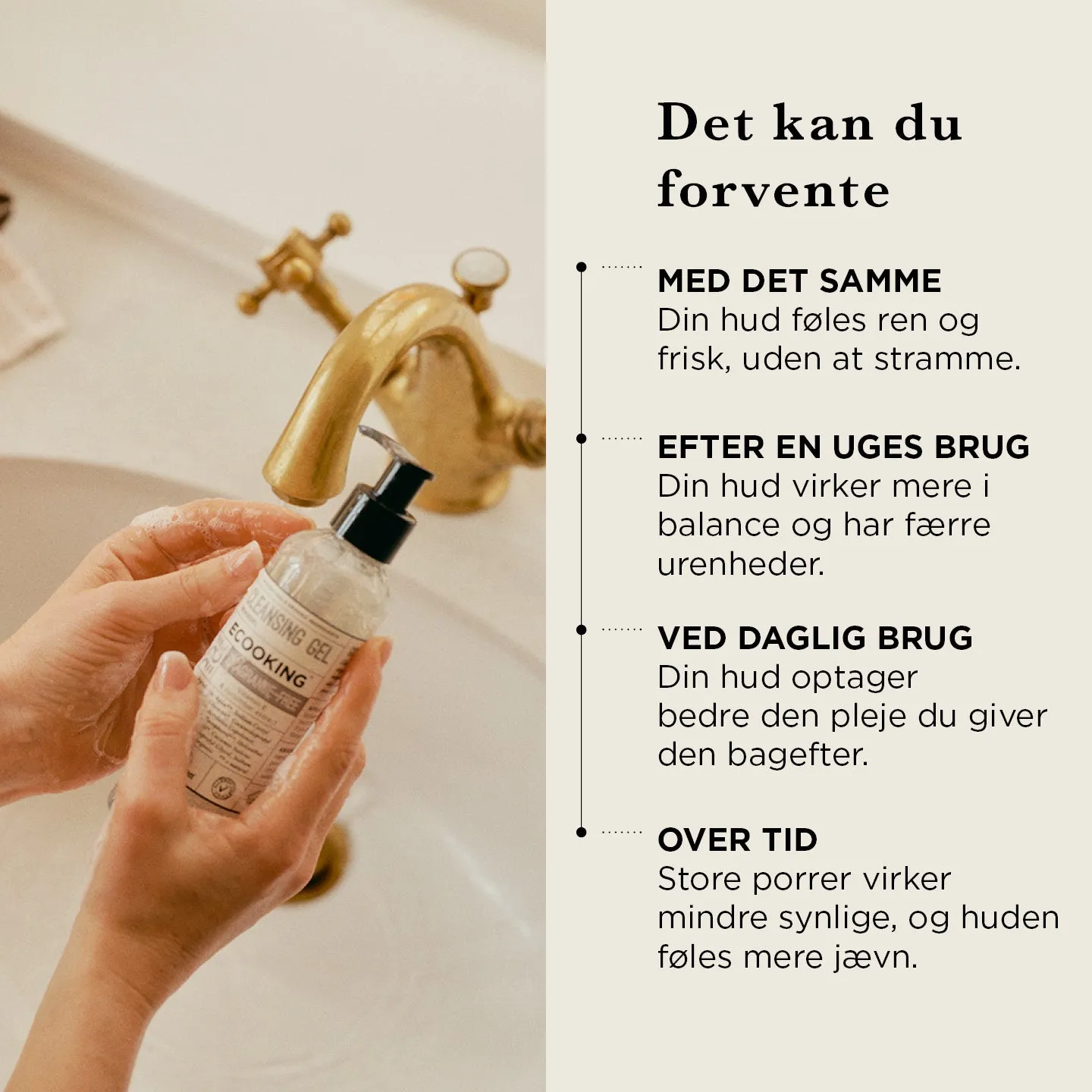 Ecooking Rensegel Cleansing Gel ansigtsrens parfumefri 200 ml til fedtet hud