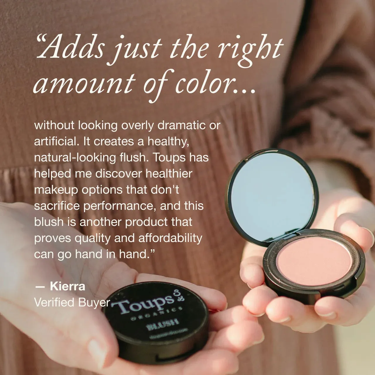 Toups and Co. Natural Pressed Blush okologisk