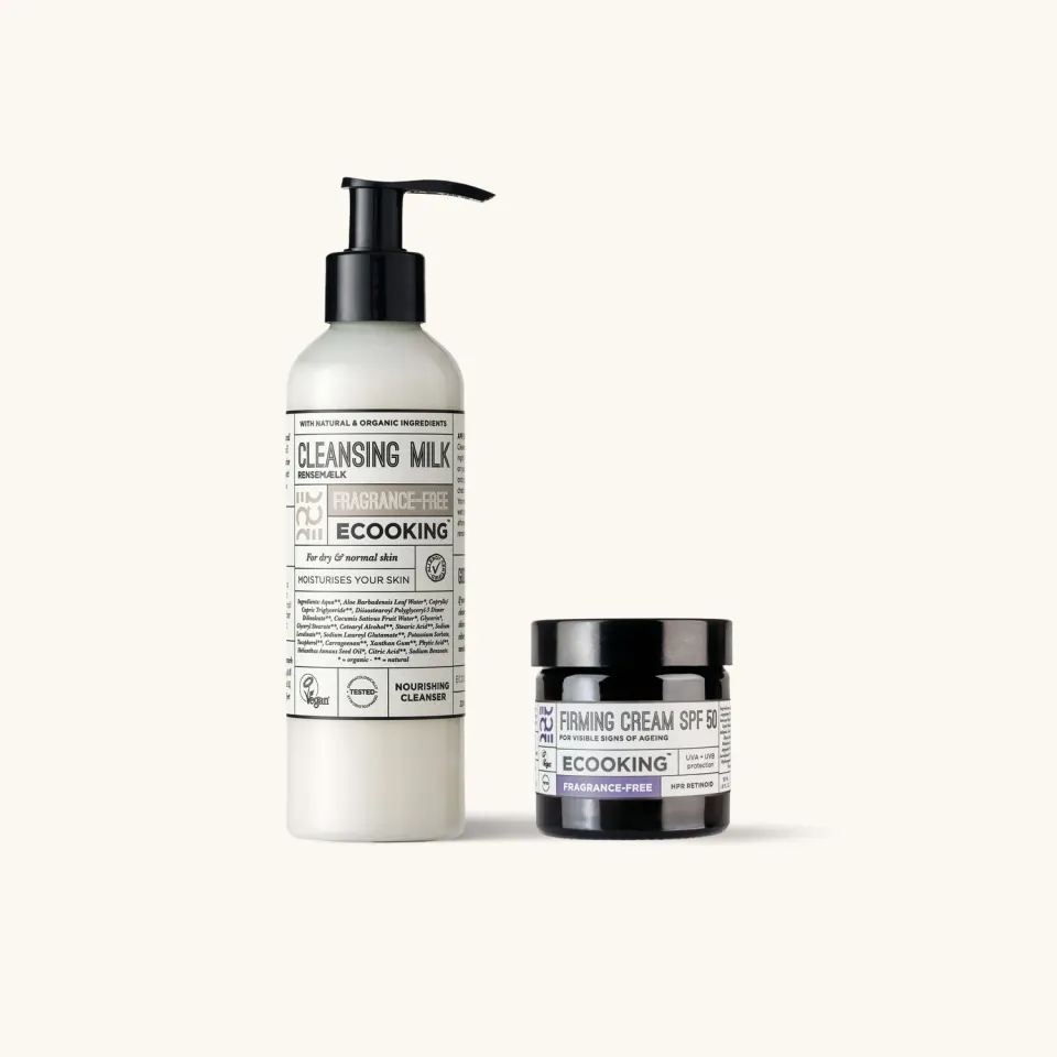 Ecooking Firming Cream SPF 50 ansigtssæt med rensemælk