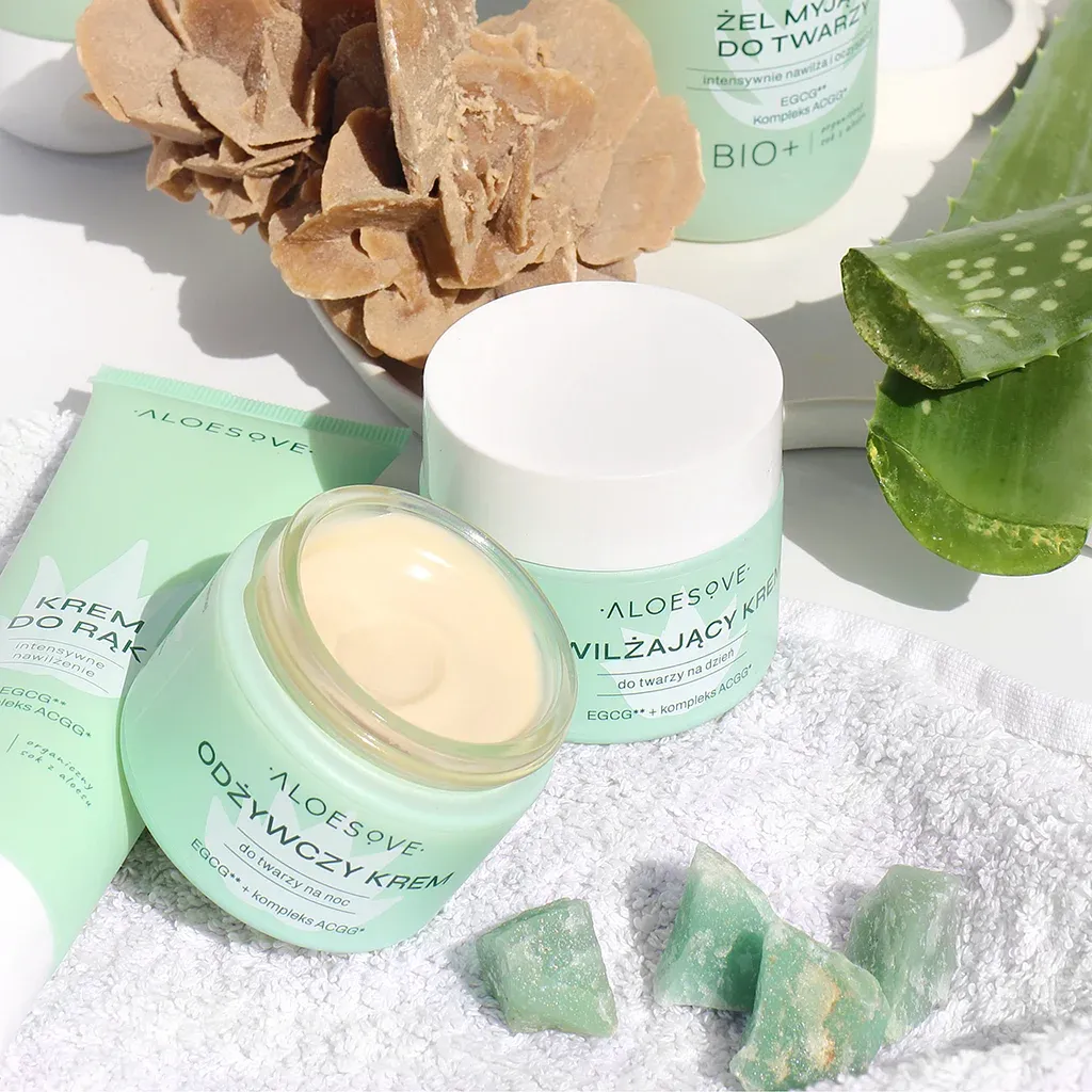 Aloesove natcreme ansigtscreme Q10 shea