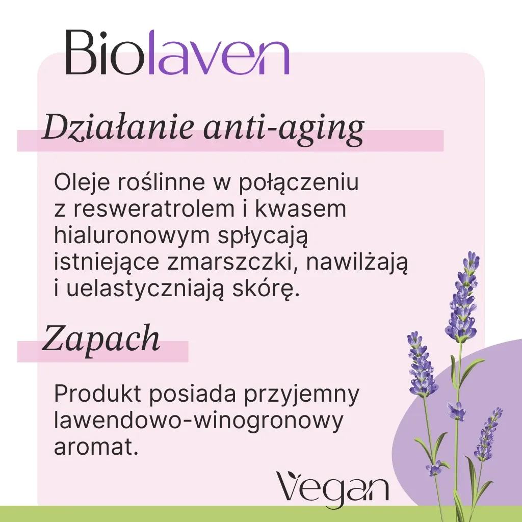 Biolaven natmaske ansigt 45 ml AHA hvid drue