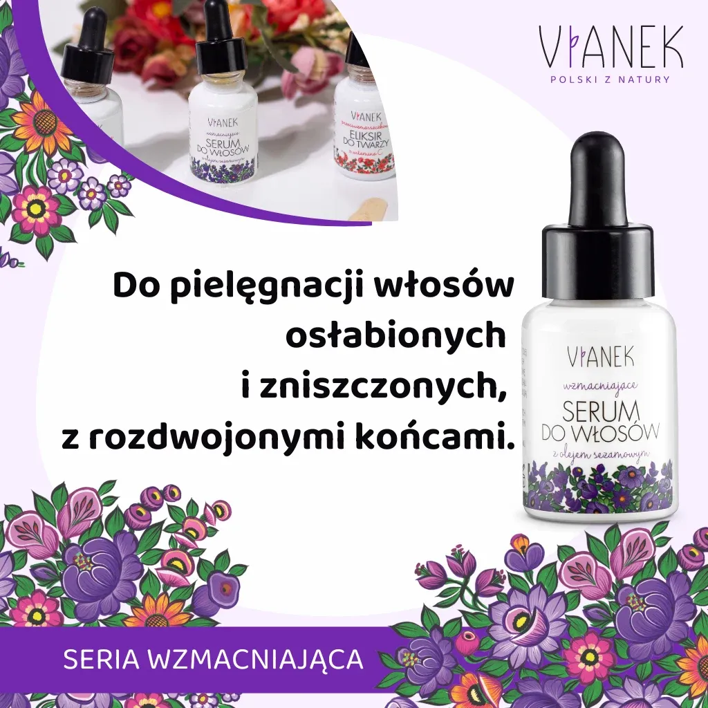 Vianek Styrkende hårserum 30 ml med mandelolie