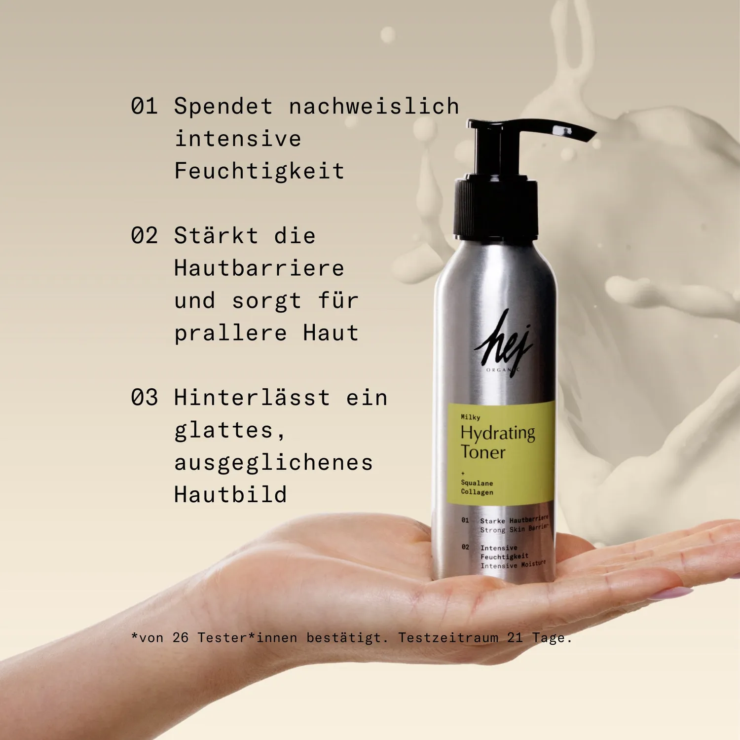 Hej Organic Milky Hydrating ansigtstoner 100 ml kollagen