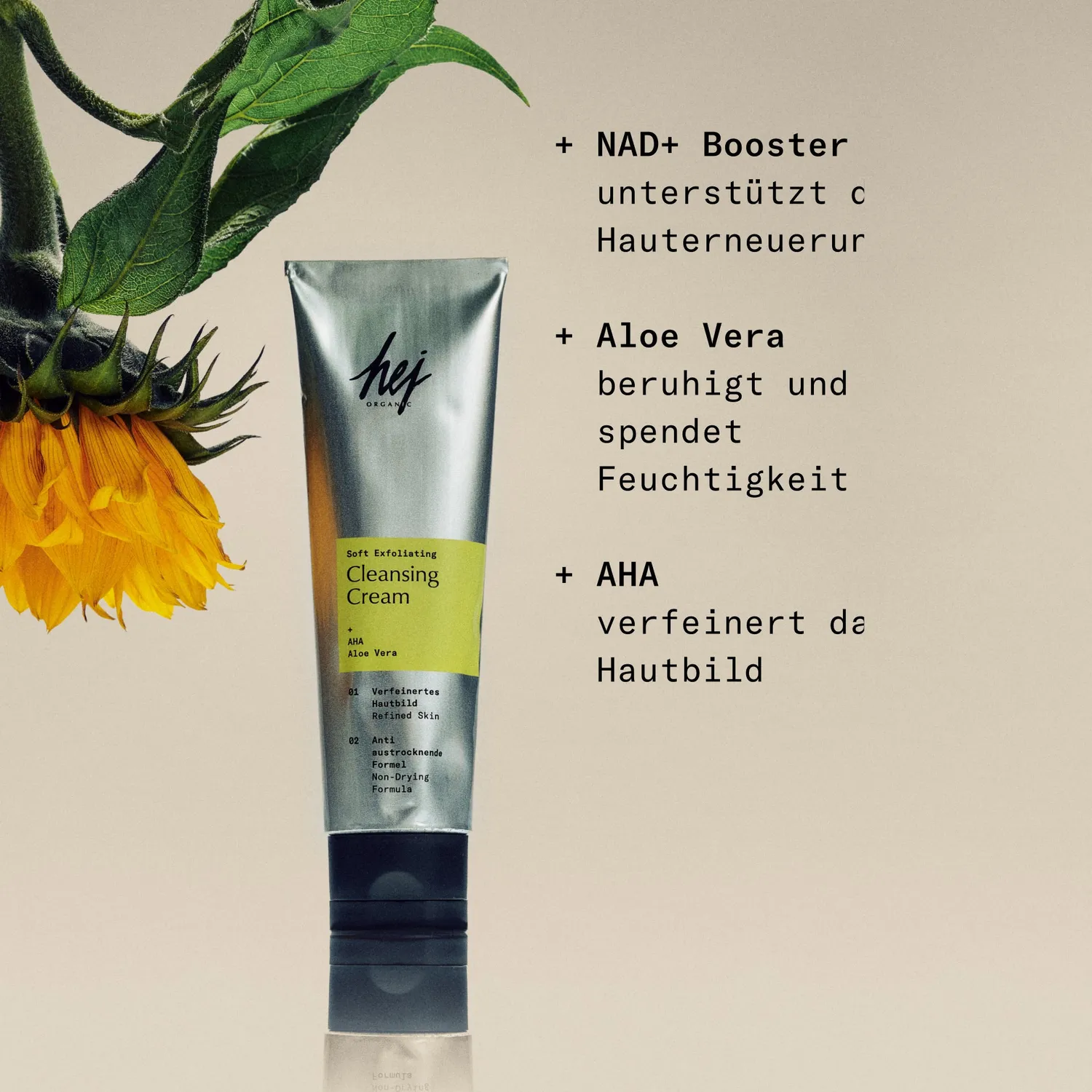 Hej Organic Soft Exfoliating rensecreme 100 ml med AHA