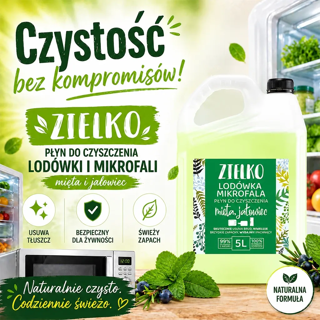 Sylveco Zielko køkkenrens mynte enebær 5L køleskab